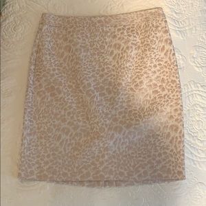 Metallic animal print skirt